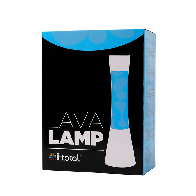 i-total - Lavalampe - blau mit weißer Lava