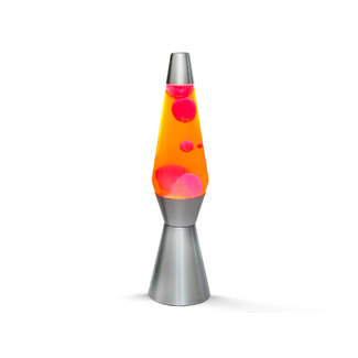 i-total Lampe à Lave Fusée  - orange avec lave rouge