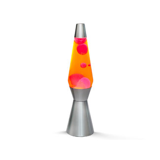 i-total Lavalampe Rakete - orange mit roter Lava