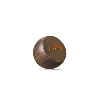 Gingko Alarm Clock Tumbler Click Clock - walnut