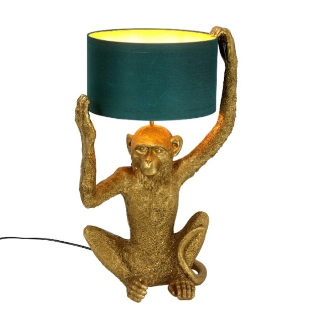Werner Voß - Lampe de Table - Lampe Animale Singe Chimpy - or - H 57 cm