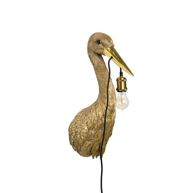 Wall Lamp - Animal Lamp Golden Heron - H 62 cm