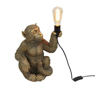 Werner Voß Werns Tischlampe goldener Affe - sitzend