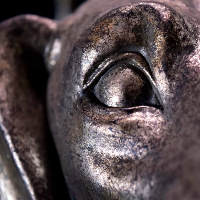 Werner Voß - Lampe de Table - Lampe Animale Teckel Frank - argent/gris