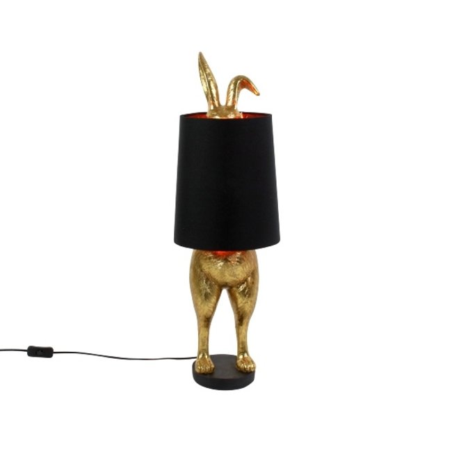 Werner Voß - Table Lamp  - Animal Lamp Hiding Bunny - gold/black - H 74 cm