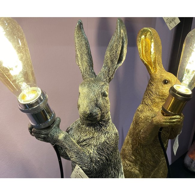 Werner Voß - Tischlampe - Tierlampe Meister Kaninchen - Gold - H 48 cm