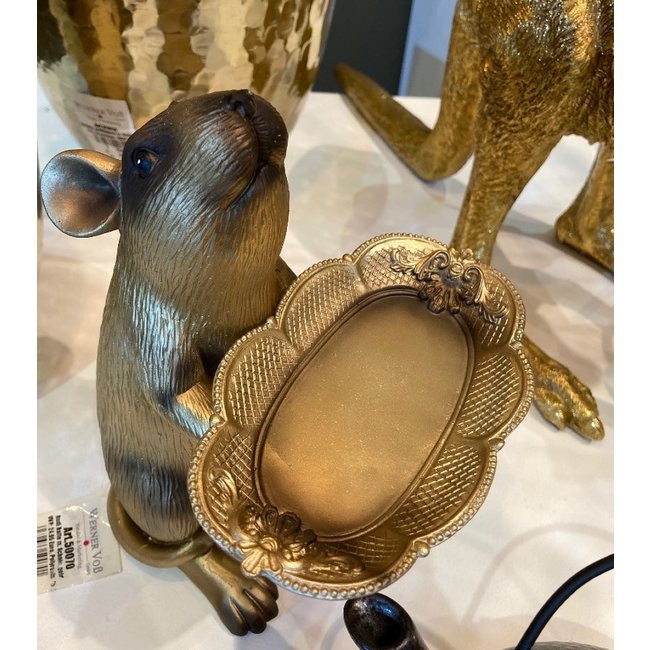 Werner Voß - Statue Rudi Rat avec Plat de Service - H 23 cm