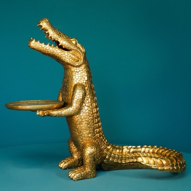 Werner Voß - Statue Crocodile Morty with Serving Dish - H 53 cm