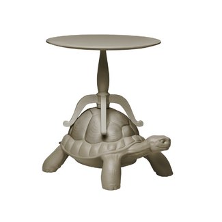 Qeeboo Table d'appoint Tortue Carry - gris colombe