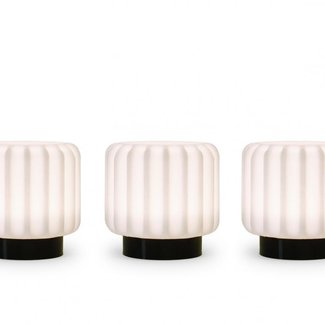 Atelier Pierre Lampe de Table Dentelles 9 - noir - lot de 3