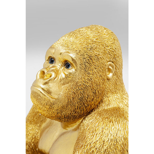 Karé Design - Beeld Gorilla Butler - goud - H 37 cm