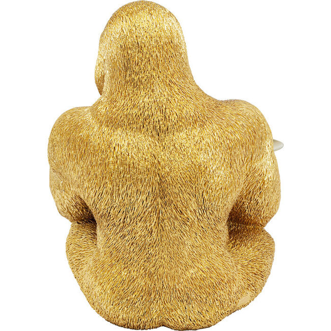 Karé Design - Skulptur Gorilla Butler - Gold - H 37 cm