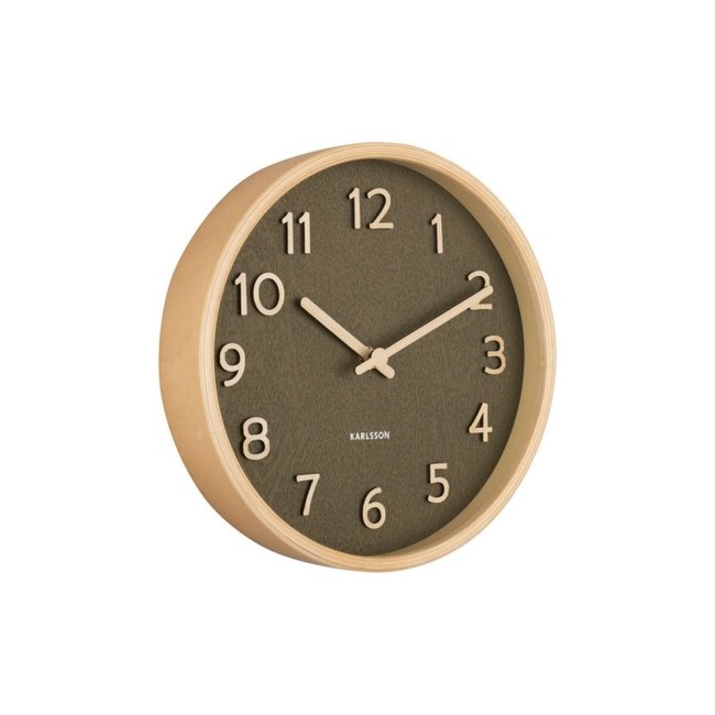 Karlsson Wall Clock Pure Moss Green - small