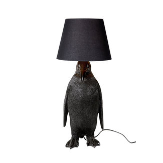 Table Lamp Black Penguin with Lampshade