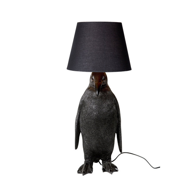 Table Lamp - Animal Lamp Black Penguin with Lampshade