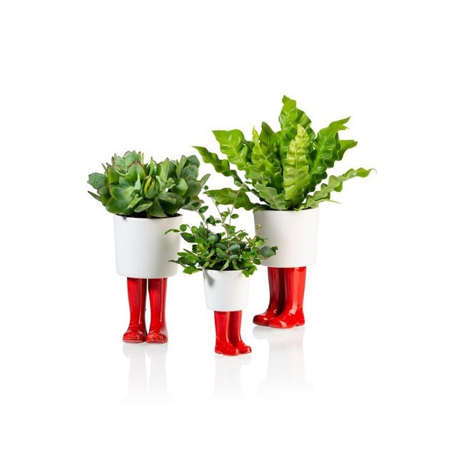 Bitten - Pot de Plantes Bottes Wellington - porcelaine - small