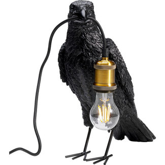 Kare Design Lampe de Table Corbeau Noir