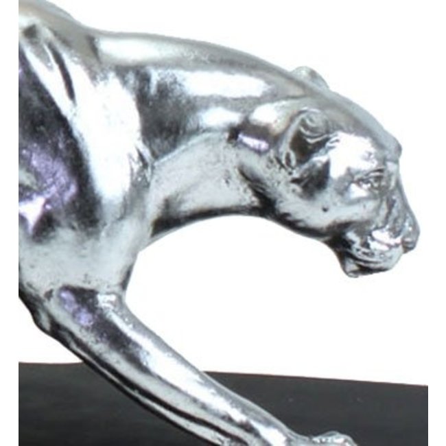 Werner Voß - Table Lamp - Animal Lamp Panther - silver black - H 39 cm