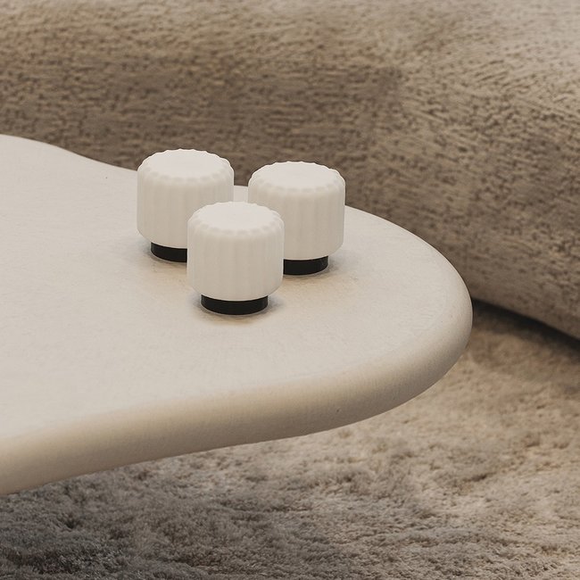 Atelier Pierre - Lampe de Table Dentelles 9 - base noire - lot de 3 - rechargeable - dimmable