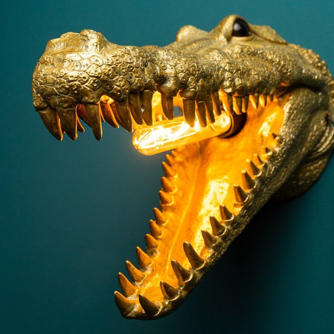 Werner Voß - Lampe Murale - Lampe Animale - Crocodile Alberto Aligatore