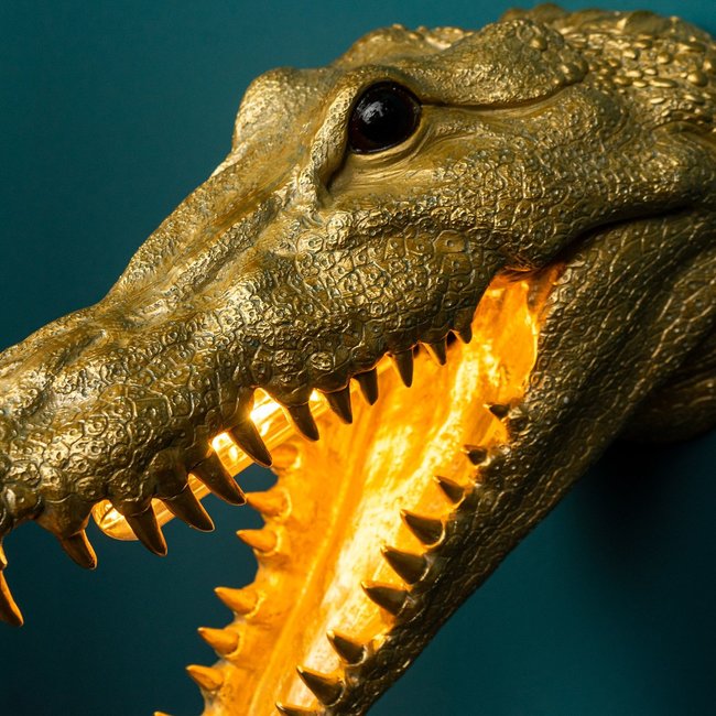 Werner Voß - Wall Lamp - Animal Lamp Crocodile Alberto Aligatore