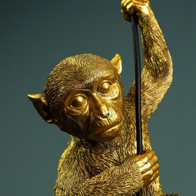 Werner Voß Werns - Ceiling Light - Animal Lamp Monkey Chip - gold