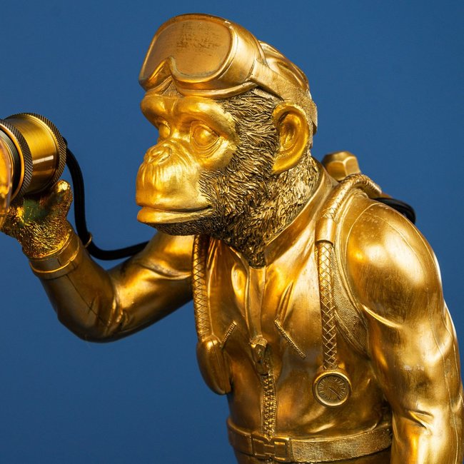 Werner Voß - Table Lamp - Animal Lamp Diver Dan - gold - H 50 cm