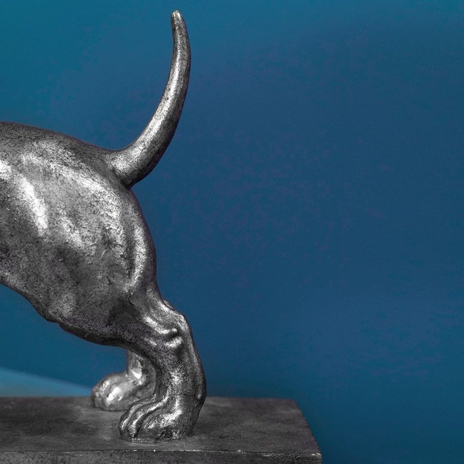 Werner Voß - Lampe de Table - Lampe Animale Teckel Frank - argent/gris