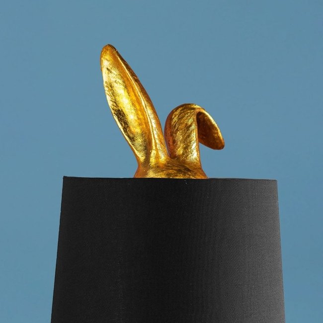 Werner Voß - Table Lamp  - Animal Lamp Hiding Bunny - gold/black - H 74 cm