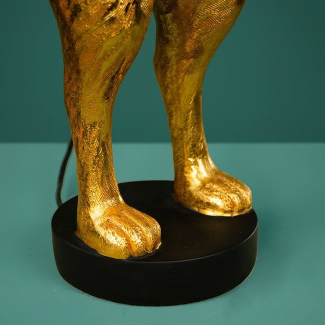 Werner Voß - Tafellamp Konijn Hiding Bunny - goud/oranje - H 74 cm