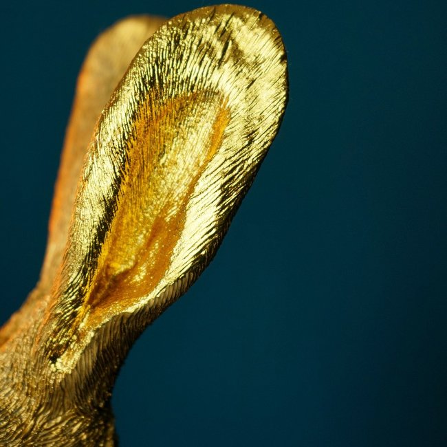 Werner Voß - Tafellamp - Dierenlamp Meester Konijn - goud - H 48 cm