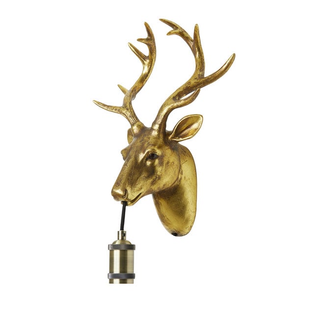 Light & Living - Wall Lamp - Animal Lamp Deer - antique bronze