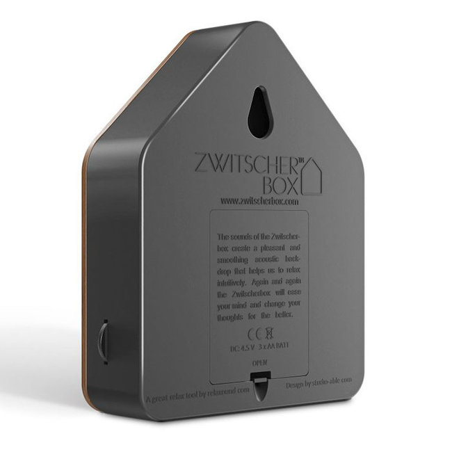 Relaxound - Zwitscherbox Twitter Box Motion Detector - Bird Sounds - walnut/black