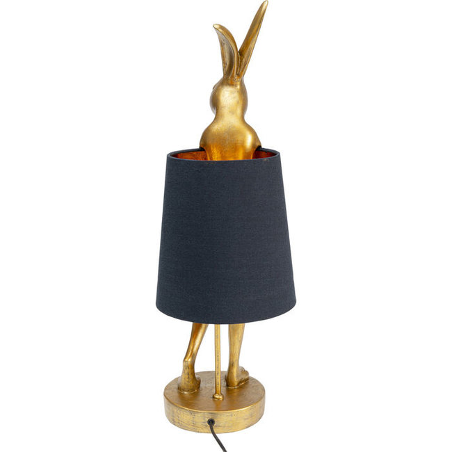 Kare Design - Tischlampe - Tierlampe Kaninchen - Gold/Schwarz