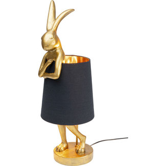 Kare Design Tafellamp Animal Konijn - goud/zwart