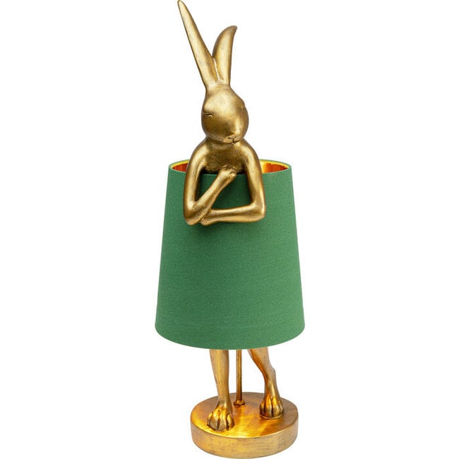 Kare Design - Table Lamp - Animal Lamp Rabbit - gold/green