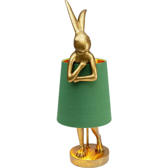 Kare Design Table Lamp Rabbit - gold/green