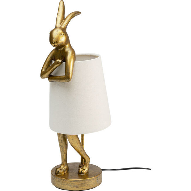 Tischlampe - Tierlampe Kaninchen - Gold/Weiß small - H 50 cm