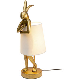 Kare Design Lampe de Table Lapin - doré/blanc small