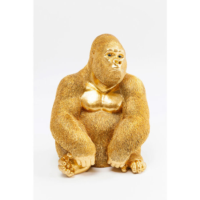 Kare Design - Deco Beeld Gorilla Aap - medium - goud