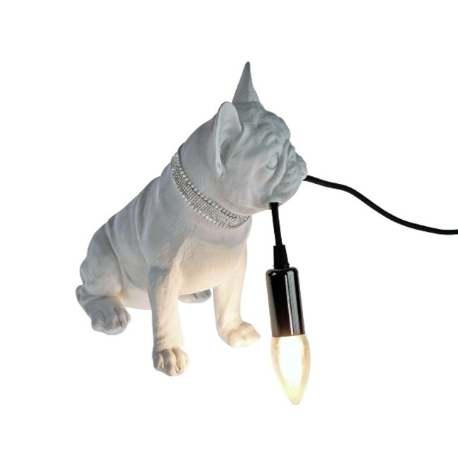 Werner Voß - Lampe de Table - Lampe Animale Chien Francis - blanc