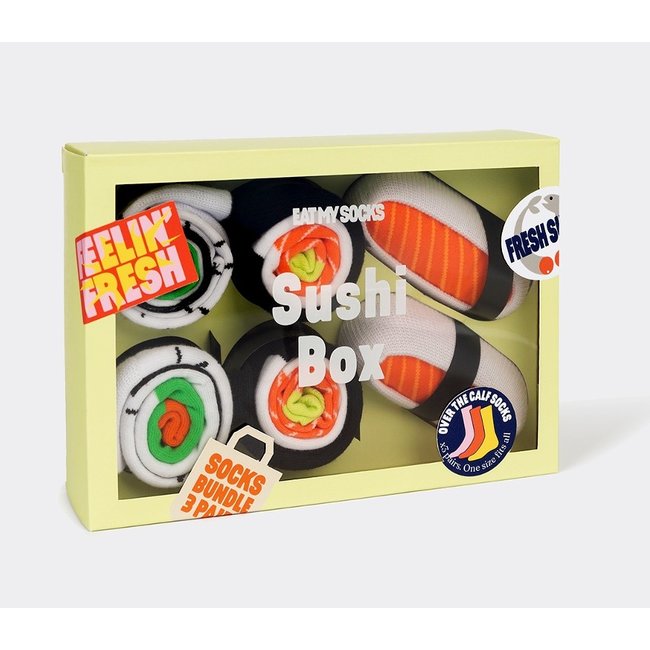 Eat My Socks - Chaussettes Sushi Box - ensemble de 3 paires