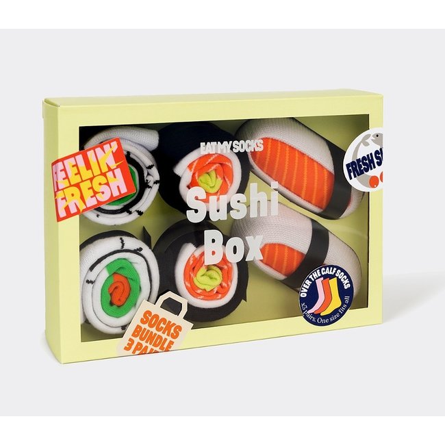 Eat My Socks Sokken Sushi Box - set van 3 paar