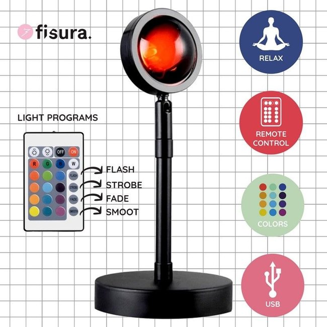 Fisura - Sfeerlicht Sunset - Projectielamp Zonsondergang