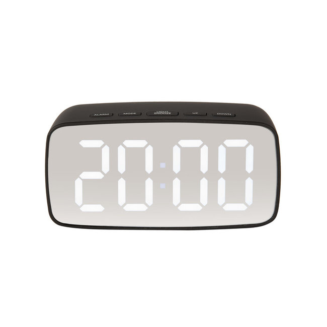 Karlsson Alarm Clock Silver Mirror - oval - black