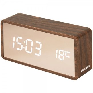 Karlsson Alarm Clock Copper Mirror - rectangular