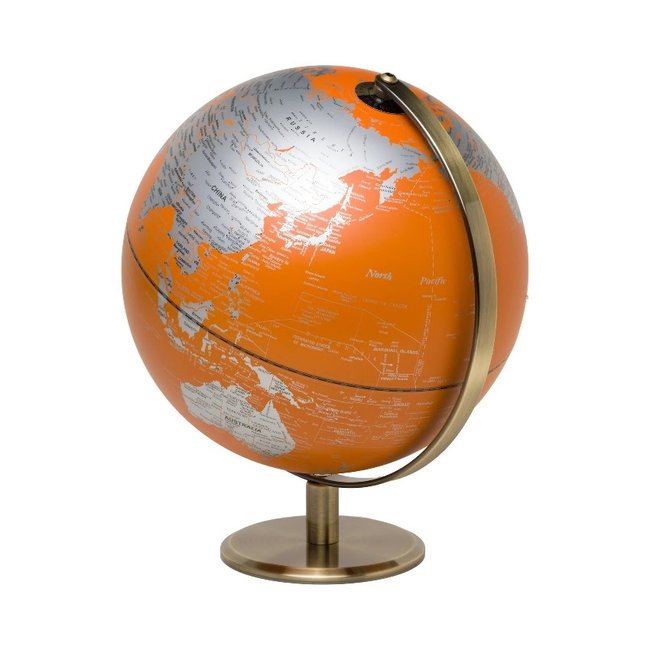 Gentlemen's Hardware - Tafellamp Oranje Wereldbol - diameter 25,5 cm