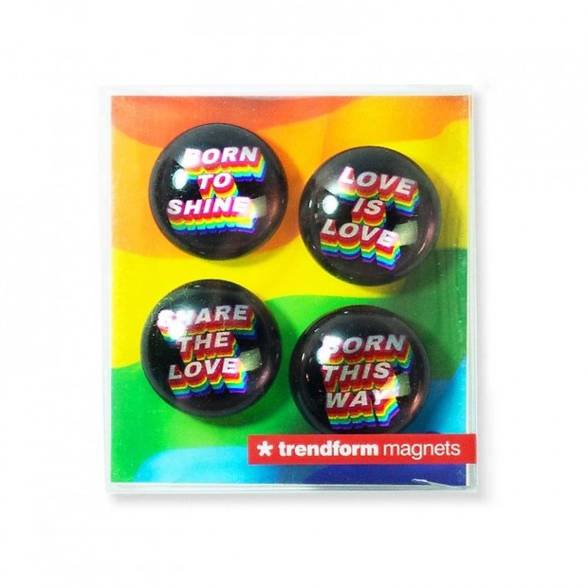 Trendform - Aimants Arc-en-ciel - Magnet Eye Pride - ensemble de 4