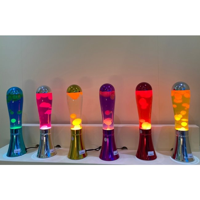 Balvi - Lava Lamp Magma - orange lava - silver base