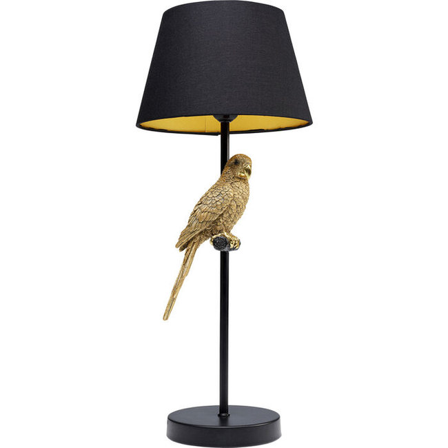 Kare Design - Lampe de Table - Lampe d'animal Perroquet Doré - H 56 cm